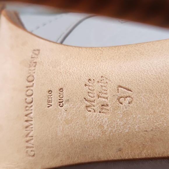 GIANMARCO LORENZI unique leather stilletto ankle boots size 37 - Picture 7 of 9